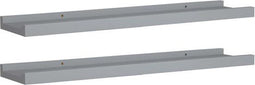 vidaXL - Fotoplanken - U-vormig - 60x9x3 cm - grijs (2 stuks)