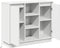 vidaXL - Dressoir - LED - Bewerkt hout - Wit - 90 x 32 x 75 cm