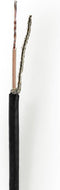 Nedis Coaxkabel op Haspel - RG174 - 50 Ohm - Enkelvoudig Afgeschermd - ECA - 25.0 m - Coax - PVC - Zwart - Gift Box