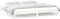 vidaXL - Bedframe - LED - massief - hout - wit - 140x190 - cm