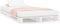 vidaXL - Palletbed - massief - grenenhout - wit - 90x200 - cm