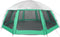 vidaXL - Zwembadtent - uitneembare - buiten- - gaaswanden - 612x612 - cm - zeegroen