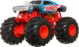 Hot Wheels - Monstertrucks 1:24 - Robuuste metalen behuizing met gigantische wielen - Meerkleurig