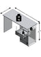 FMD Bureau met 1 lade 123x50x76,5 cm wit en zwart