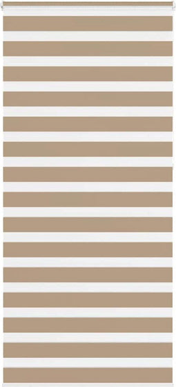 vidaXL - Zebra - Blind - 95x230 - cm - stofbreedte - 90,9 - cm - polyester - zandbruin