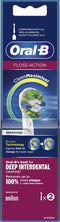 Oral-B FlossAction - Opzetborstels met CleanMaximiser-technologie - Diepe interdentale reiniging - Wit (2 stuks)