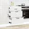 vidaXL - Keuken - onderkast - Lucca - bewerkt - hout - hoogglans - wit