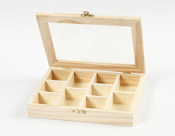 Creativ Company - Kist creativ company 15.5x20.5x3.5cm glazen deksel