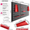 tectake® - Gereedschapswand 403559 - 25 haken en houders - zwart / rood