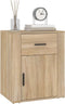 vidaXL - Nachtkastje - 50x36x60 - cm - bewerkt - hout - sonoma - eikenkleurig