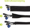 Kabel organiser set - 10 x Kabelgoot en 20 x kabelbinders, Kabel management, Thuis en kantoor bureau - Kabelbeschermer, Kabelhoes, Kabelhouder, Kabelsok - Zwart - ACROPAQ