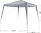 Vivara Inklapbare Partytent - 3 x 3m - UV-bescherming 50+ - Grijs