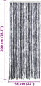 vidaXL - Vliegengordijn - 56x200 - cm - chenille - zilverkleurig