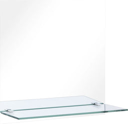 vidaXL - Wandspiegel - met - schap - 50x50 - cm - gehard - glas
