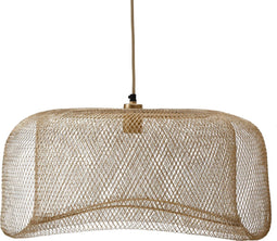 PTMD Belton Ronde Hanglamp Mesh - 59 x 46 x 27 cm - Ijzer - Goud