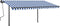 vidaXL - Luifel - automatisch - met - LED - en - windsensor - 4,5x3 - m - blauw - en - wit