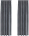 vidaXL - Zwart-out - gordijnen - met - bovenband - 2 - stuks - Super - Lichtgrijs - Velours