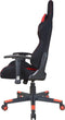 Gamestoel Thomas - bureaustoel racing gaming stijl - stof bekleding - zwart rood