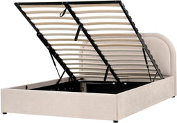 Bed met opbergruimte Stof QUILLIEN 140 x 200 cm Beige