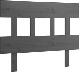vidaXL - Hoofdbord - 103,5x3x81 - cm - massief - grenenhout - grijs