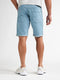 Petrol Denim Shorts - Heren - Marble Blue - Maat XL