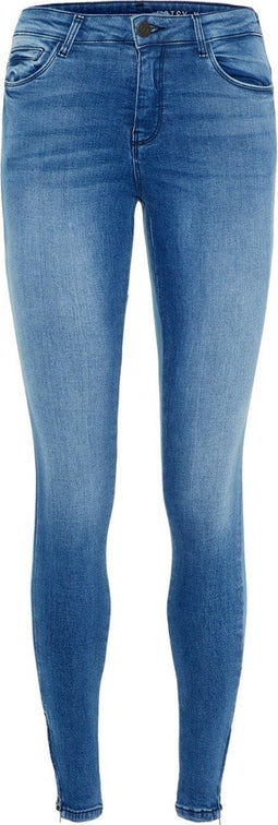 Noisy May NMKIMMY NW Ankle Jeans - Skinny fit - Ritsdetails bij de enkels - Maat 28