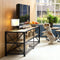 tectake® Indianapolis - TV-meubel - 3 open planken - Donkerbruin