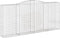 vidaXL - Schanskorven - 3 - st - gewelfd - 400x50x180/200 - cm - ijzer