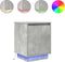 vidaXL - Nachtkastje - met - LED-verlichting - 38x34x50 - cm - betongrijs