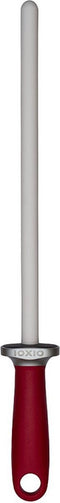 IOXIO Keramisch Aanzetstaal - Korrel 1000 - 26 cm - Ergonomisch Rood Heft