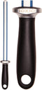 IOXIO Keramisch Aanzetstaal - Ovaal - Dubbele Korrel 360/1000 - 26 cm - Ergonomisch Zwart Heft