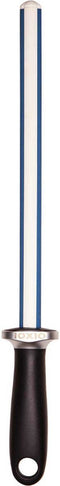 IOXIO Keramisch Aanzetstaal - Ovaal - Dubbele Korrel 360/1000 - 26 cm - Ergonomisch Zwart Heft