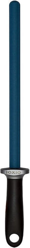 IOXIO Keramisch Aanzetstaal - Ovaal - Korrel 360 - 26 cm - Ergonomisch Zwart Heft