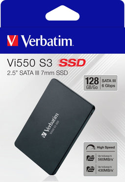 Verbatim Vi550 S3 - 2,5" SSD - 128GB - Leessnelheid 560MB/s
