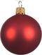 1 Glazen kerstbal mat 15 cm kerstrood