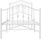 vidaXL - Bedframe - met - hoofd- - en - voeteneinde metaal - wit - 75x190 - cm