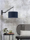 GOOD&MOJO Wandlamp Andes - Bamboe Zwart/Blauw - 50x32x45cm - Binnen Scandinavisch,Bohemian