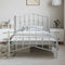 vidaXL - Bedframe - met - hoofd- - en - voeteneinde metaal - wit - 100x190 - cm