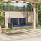 Schommelbank met kussens 119x56x48 cm poly rattan grijs