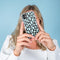 iMoshion Hoesje Geschikt voor iPhone SE (2022) / SE (2020) / 8 / 7 Hoesje Siliconen - iMoshion Design hoesje - Blauw / Transparant / Design Leopard Blue