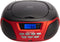 AIWA Bluetooth Radio CD-Speler – Werkt op Stroom en Batterijen – Rood
