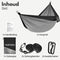 Vertrex Hammock Pro - Hangmat 270 x 140 cm - Max 200 kg - Zwart en grijs - 2x boomband + 2x karabijnhaak