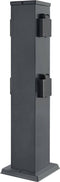 Heitronic 501335 Stopcontactsplitter Antraciet Kinderbeveiliging