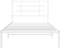 vidaXL - Bedframe - met - hoofdbord - metaal - wit - 100x190 - cm