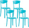 Beliani VIESTE - Tuinstoel set van 4 - Blauw - Kunststof