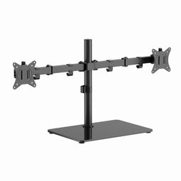Gembird MS-D2ST-01 - Dubbele monitor bureaustandaard - Draaien kantelen zwenken - Zwart