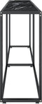 vidaXL - Wandtafel - 220x35x75,5 - cm - gehard - glas - zwartmarmerkleurig
