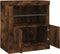 vidaXL - Dressoir - met - LED-verlichting - 60,5x37x67 - cm - gerookt - eikenkleur