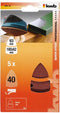 KWB 496104 - Schuurschijf 100 x 62,93 mm - Korrel 40 - Klittenbandhechting (5 stuks)