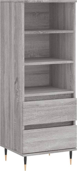 vidaXL - Hoge - kast - 40x36x110 - cm - bewerkt - hout - grijs - sonoma